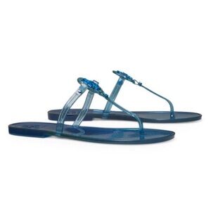 TORY BURCH Mini Miller Flat Thong  Sandals Dark Blue size 7